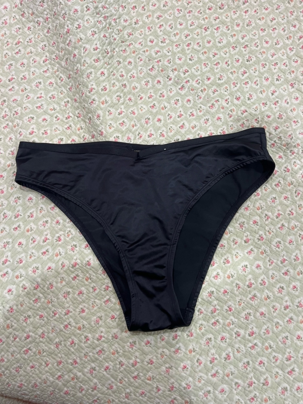 Auden Solid Black Bikini Bottom